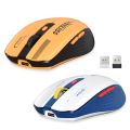 Wireless 2.4G LED Backlit Mouse For Laptop Notebook Computer PC Rechargeable Ergonomic Slim Silent Blue-white Color. 