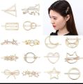 New Fashion Metal Hair Clip Elegant Star Round Barrette for Girls Butterflies SweetHairpins Barrettes Hair Accessories. 