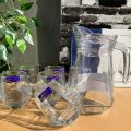 Delisoga 7 Pcs Glass Water Set, Premium Quality Glassware Water set in gift box 1pc of jug,and 6 pcs of glasses. 