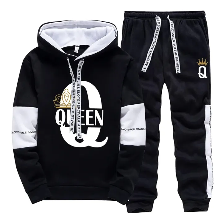 King%20Queen%20Printing%20Mens%20Womens%20Tracksuit%20Hot%20Sales%20Casual%20Hooded%20Sweatshirts%20Sweatpants%202%20Pcs%20Set%20Home%20Street%20Couple's%20Clothing%20-%20Image%205