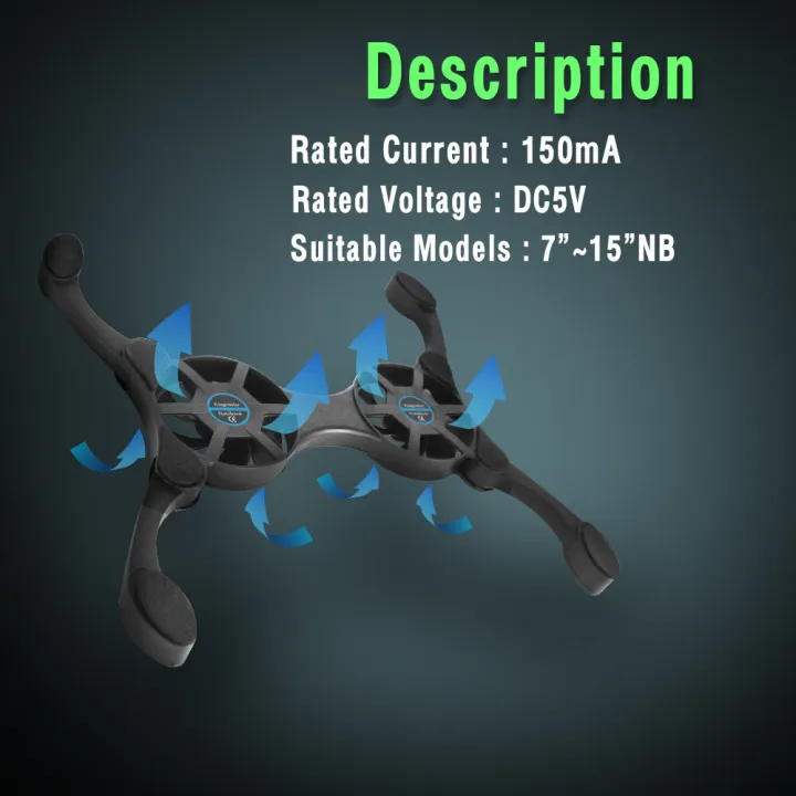 YOUDA%20Cooling%20fan%20%E3%80%902%20fan%20blades%20%E3%80%91%20Notebook%20Cooler%20pad%20Y-919%20Cooling%20fan%20of%20all%20kinds%20of%20electronic%20appliances%20NOTEBOOK%20SUPER%20MINI%20LAPTOP%20COOLING%20PAD%20-%20Image%209