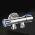 Bathroom Faucet Dual Control Double Handle Stainless Steel Cold Water Faucet Bathroom Washing Machine Faucet Triangle Valve. 