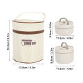 Thermal Lunch Box  304 Stainless Steel Multifunction Portable Insulated Lunch Container with Thermal Bag For School Student. 