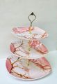 3 Tire Cupcake Stand Fruit Plate Holder Desserts Sanck Candy Buffet Stand Tower For Melamine Double Glazed. 