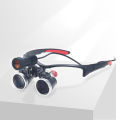 Dental Loupes 2.5/3.5X Magnifier Lab Medical Magnification Binocular Magnifier Headlight Headlamp 5W Seperately Cloth Packaging. 