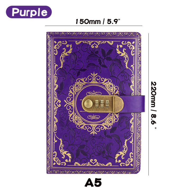 Retro%20Digital%20Password%20Notebook%20Journal%20With%20Lock%20A5,Diary%20Perfect%20for%20Men%20and%20Women-PU%20Leather%20Combination%20Lock%20Persons%20Privacy%20-%20Image%207