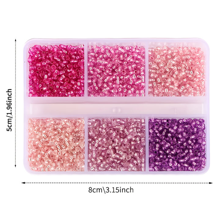 720+pcs%206%20Styles%20Glass%20Seed%20Beads%203mm,%20Glass%20Seed%20Beads%20Round%20Pony%20Beads%20Mini%20Spacer%20Loose%20Beads%20for%20DIY%20Craft%20Bracelet%20Necklace%20-%20Image%204