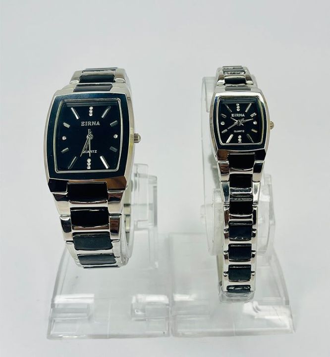 Eirna Black And Sliver Minimalistic Couple Watch - Best Gift For Him