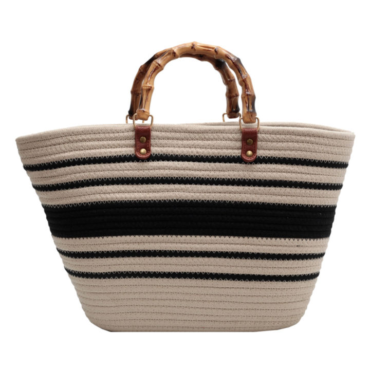 Ladies%20Woven%20Tote%20Bamboo%20Handle%20Women%20Weaving%20Bag%20Large%20Capacity%20Striped%20Portable%20Casual%20Fashion%20Exquisite%20for%20Seaside%20Party%20-%20Image%205
