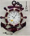 Rich Anchor Design Wall Clock - 50cm x 62cm. 