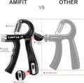Hand Grip Strengthener with Counter Adjustable Resistance 5 to 60 Kg Forearm Exerciser, Grip Strength Trainer for Muscle Building and Injury Recovery for Athletes (Black). 