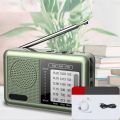 Portable Radio Am Fm,Am Fm Weather Radio Rechargeable Portable Shortwave Radio | Audio Equipment Great Reception Earphone Jack Transistor Radio for Travel. 
