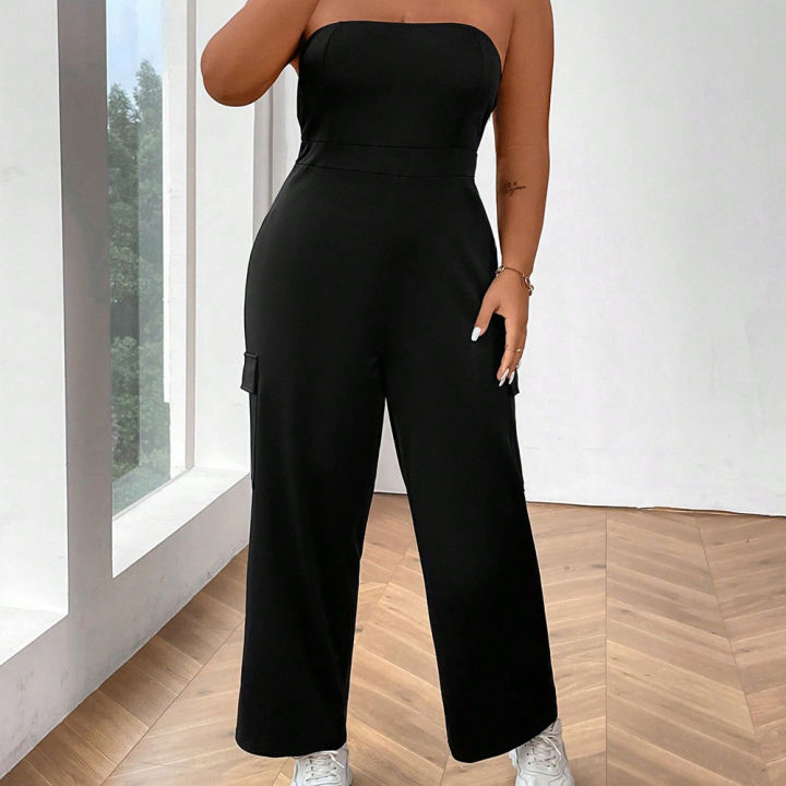 Plus%20Size%20Women's%20Plunge%20Sleeveless%20Jumpsuit%20Yoga%20Wear%20One-piece%20Pants%20Sports%20Fitness%20Outdoor%20Summer%20Best%20Choice%20-%20Image%205