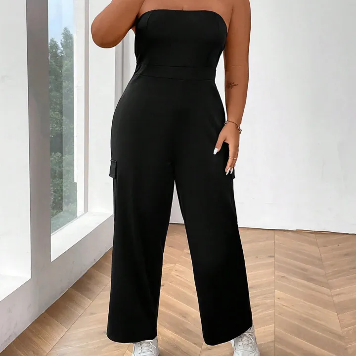 Plus%20Size%20Women's%20Plunge%20Sleeveless%20Jumpsuit%20Yoga%20Wear%20One-piece%20Pants%20Sports%20Fitness%20Outdoor%20Summer%20Best%20Choice%20-%20Image%205