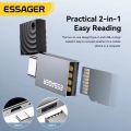 Essager 2 in 1 Card Reader Type C & USB2.0 to Micro SD/TF Memory Card Device High Speed Cardreader for Phone Laptop Accessories. 