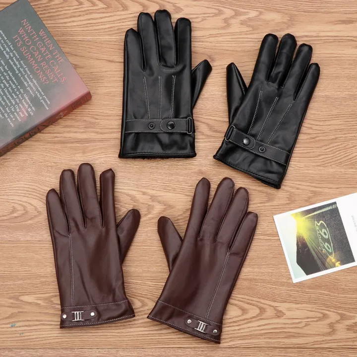 Men's%20Fleece%20Thermal%20Leather%20Gloves%20Winter%20Warm%20Touch%20Screen%20Windproof%20Waterproof%20Driving%20Gloves%20Full%20Finger%20Black%20Gloves%20-%20Image%205