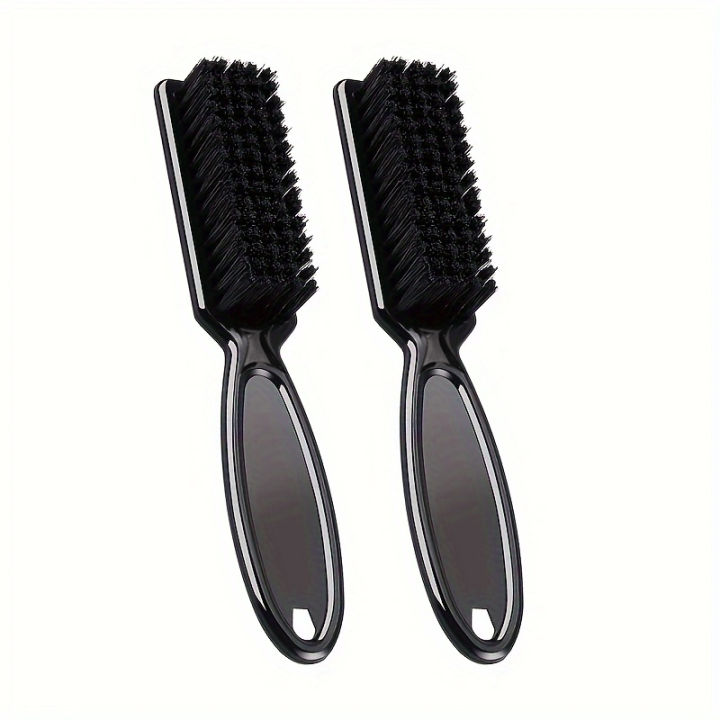 Barber Neck Duster Brush Sets Plastic Handle Hairdressing Soft Hair Cleaning Brush Head Shape Carving Cleaning Brush
