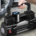 Car Tire Air Compressor 12V 150PSI Universal Inflator Electric Pump with Pressure Gauge Portable Inflation Pump with LED Light. 