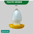 Poultry Drinker-1ltr Chick Drinker Plastic Chicken Drinker Quail Pigeon Birds Small PoultryPoultry Feeder/Canary Drinker/Nipple Drinkers/ Nipple Drinker for Chicken Dove Pigeon Quail Parrot/ Turkey Duck/ Bird Pet Automatic Food Water Dispenser. 