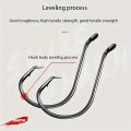50pcs Premium Carbon Steel Octopus Circle Hooks for Saltwater Fishing, Sizes 1#-10/0.