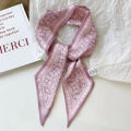 4pcs/Set Series Silk Satin Scarf Women Cloth Hair Bands Headdress Accessories Lady Scarves Ribbon Neck Ties for Bag Handle. 