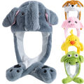 New Style Unisex Funny Ear Hat Animal Elephant Couple Cute Ear Moving Up Cap Men Women Rabbits Ears Plush Winter Lovely Hat .