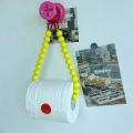 Chic Pink Beaded Toilet Paper Holder & Phone Chain - Punch-Free, Wall-Mounted Organizer For Bathroom And Office Decor. 