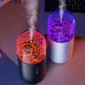 Mini Volcano Humidifier, USB Personal Desktop Humidifier for Car, Office, Bedroom etc. Auto Shut-Off, 2 Mist Modes, Super Quiet (White). 