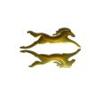 2pcs Tvs Horse Logo For Tvs Motorcycle.  Golden colour. 