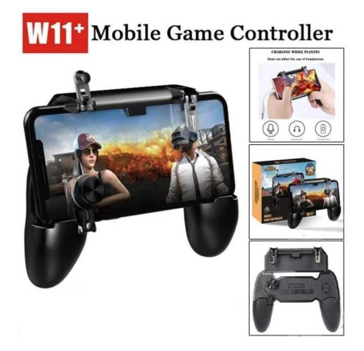 W11+ PUBG Mobile Game Controller | Metal L1 R1 Trigger Joystick Gamepad | Universal Gaming Controller for Android & iOS | Free Fire & PUBG Accessories