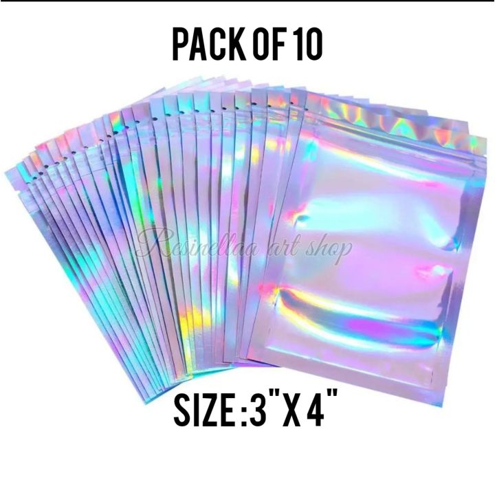 10pcs Self-Sealing Laser Small Plastic Bags for
Jewelry Pouch with Clear Display Window Jewelry
Packaging Gift Storage Bag