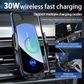 30W Car Wireless Charger Magnetic Fast Charging Station Air Vent Stand Car Phone Holder Mount For iPhone 14 13 12 Samsung Xiaomi. 