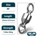 9KM 10pack Ball Bearing Swivel Heavy Duty Trolling Swivel Stainless Steel Fishing Connector for Slow Pitch Jigging.