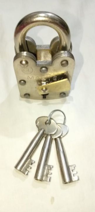 Desi pad lock, heavy duty, desi lock, door lock, gate lock, brass ...