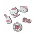 Creative Kawaii Hello Kittys Pink Shoe Charms Casual Cute Kitty Shoe Accessories Decration Crocs DIY Sandals for Kids Gifts. 