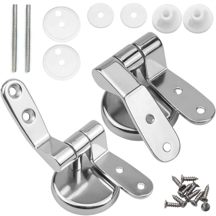 1/4set Zinc Alloy Toilet Seat Hinges Replacement Kit Lid Connectors Fittings Universal Toilet Accessories Repair Parts