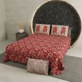 Twill Cotton Bed Sheet with Two Pillow Cover. 