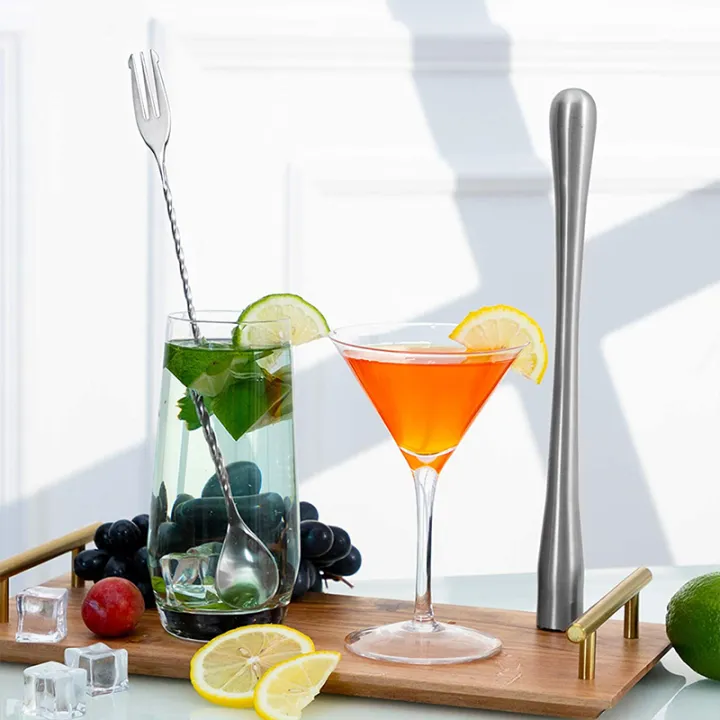 PGY%202Pcs%20Stainless%20Steel%20Cocktail%20Muddler%20with%20Bar%20Mixing%20Spoon%20Cocktail%20Muddler%20Long%20Drink%20Stirrer%20Bartender%20Bar%20Accessories%20-%20Image%204