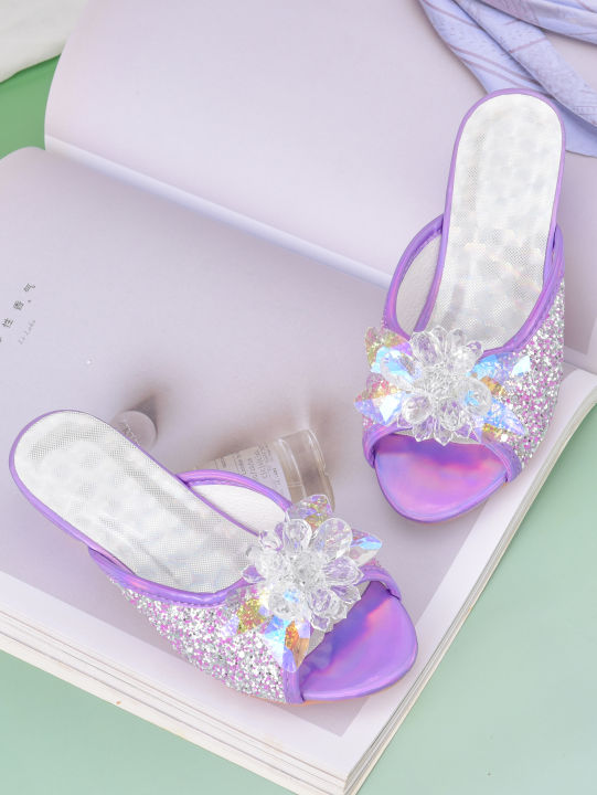 Girl%20Princess%20Crystal%20Slippers%20High%20Heels%20Children's%20Furniture%20Slippers%20-%20Image%203