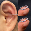 2 PCS/Bag Simple Earcuff Clip on Earrings for Girl CZ Ear Cuff Non Pierced Earring No Without Hole Women Cartilage Earrings. 