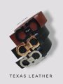 Original Leather Belt for Men Brown Tan Black Dress Casual Fashionable Size 36-48 Inches. 