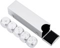5pcs Precision Aluminum Alloy Dice with Box Dominoes Game Camping Poker KTV Bar Party Props Dices Set Solid Metal Silver Gold. 