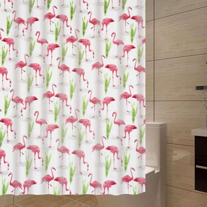 1pc With Pattern Shower Curtain PEVA Waterproof Shower Curtain Bathroom Partition Curtain Bathroom Decoration Accessories