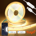 USB Tuya LED Lights Smart Life WiFi Control Flexible Self-Adhesive COB LED Strip Lamp 5V Lighting Work With Alexa  Home lightify. 