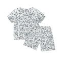 Novelty Kid DIY Hand Painted Homewear  Short-sleeved T-shirt and shorts Pajama Sets For Boy And Girl (without painting pen). 