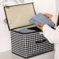 Home fabric two-piece set of storage box foldable clothing storage box household non-woven dust-proof storage box. 
