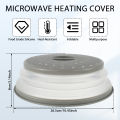 Microwave Splatter Cover 10.5inch Collapsible Food Plate Cover Microwave Heating Splash-proof Cover Kitchen Cooking Lid. 