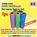 Old Laptop Battery Cell 1pc (1800-2000mah) 18650 Li-ion Original Laptop Battery. 