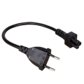 2pin Male Plug to IEC 320 C5  Adapter Cable For Notebook Power Supply,EU Power Adaptor Cord. 
