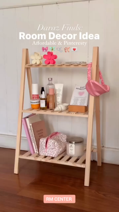 Wooden Plant Stand 2 Tier Foldable Flower Pot Display Shelf Rack Solid Wood Floor Two-layer Storage Balcony Folding Flower Stand